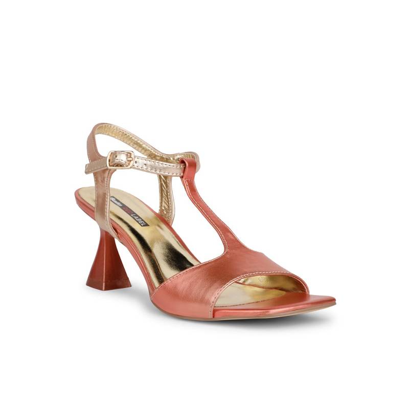 Bata Gold Women Heel Sandals (UK 7)