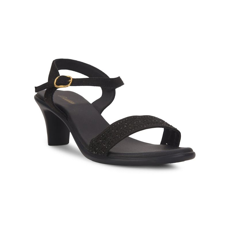 Bata Black Women Heel Sandals (UK 6)