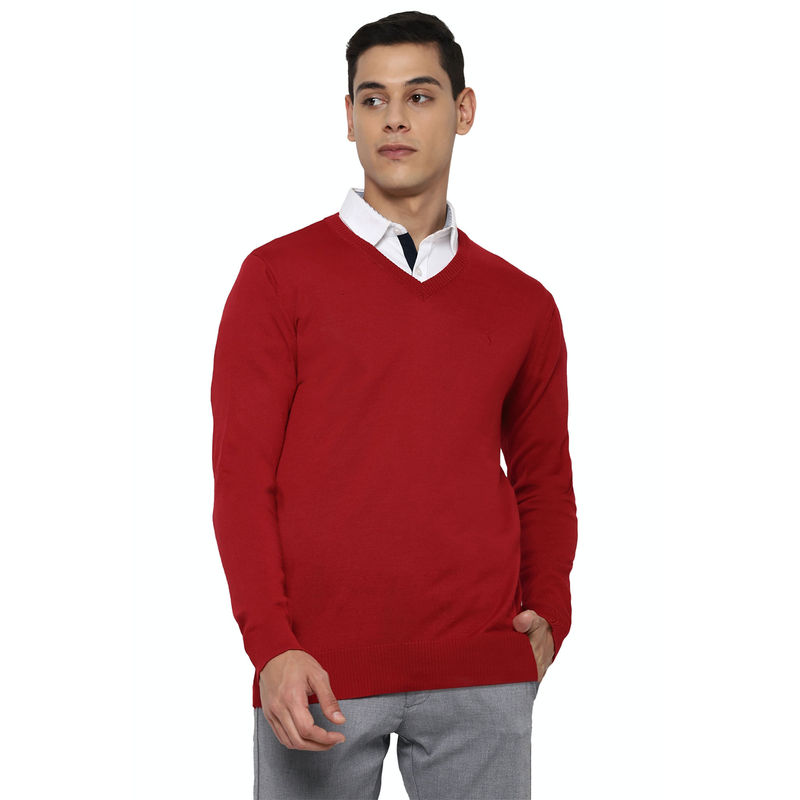 Allen Solly Red Sweater (M)