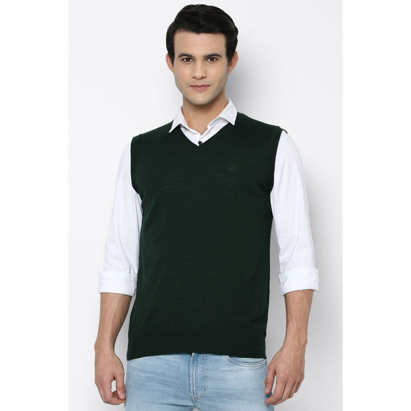 Allen Solly Men Green Sweater (L)