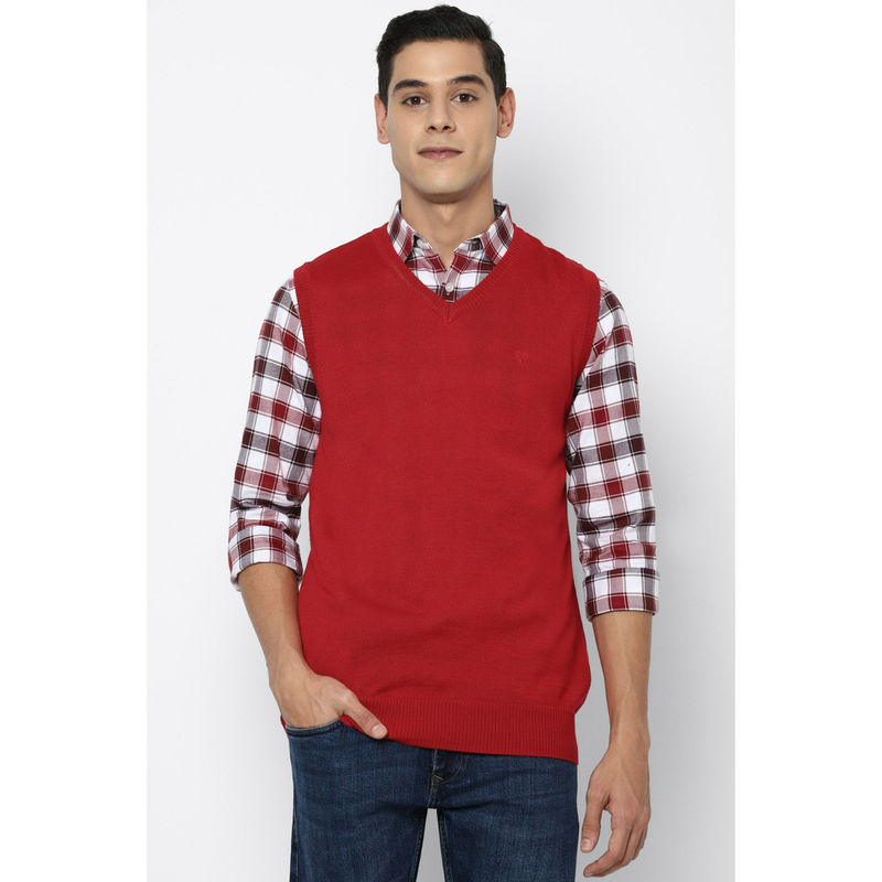 Allen Solly Men Red Sweater (S)