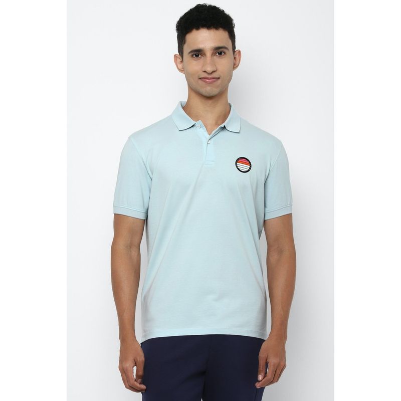 Allen Solly Solid Blue T-Shirt (S)