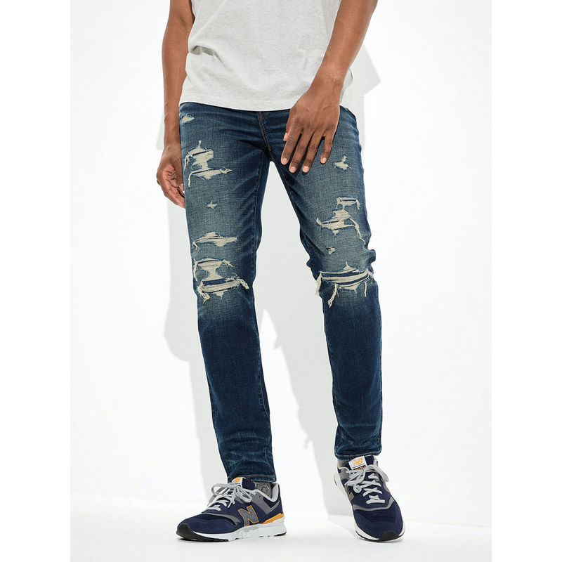 American Eagle Blue Solid Jeans (32)