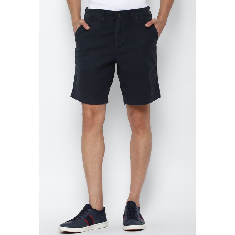 American Eagle Navy Blue Solid Shorts (30) (30)