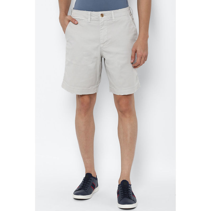 American Eagle Grey Solid Shorts (28) (28)