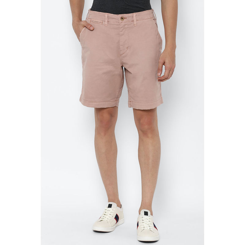 American Eagle Pink Solid Shorts (34) (34)