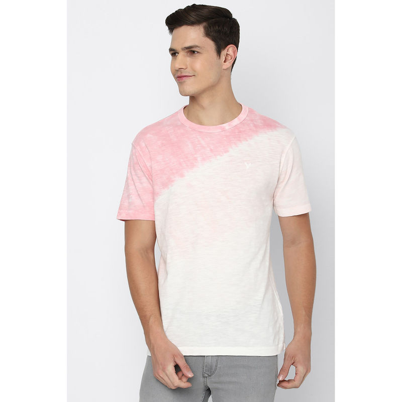 American Eagle Men Pink Super Soft Slub Tie-Dye T-Shirt (M)