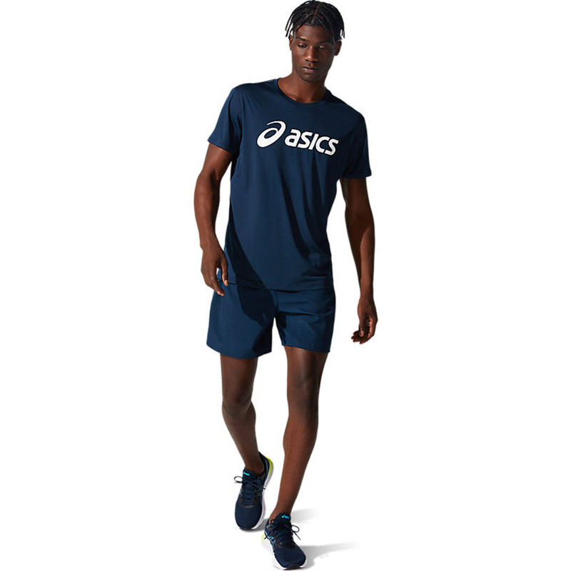 Asics Silver Blue Mens T-Shirts (XL)