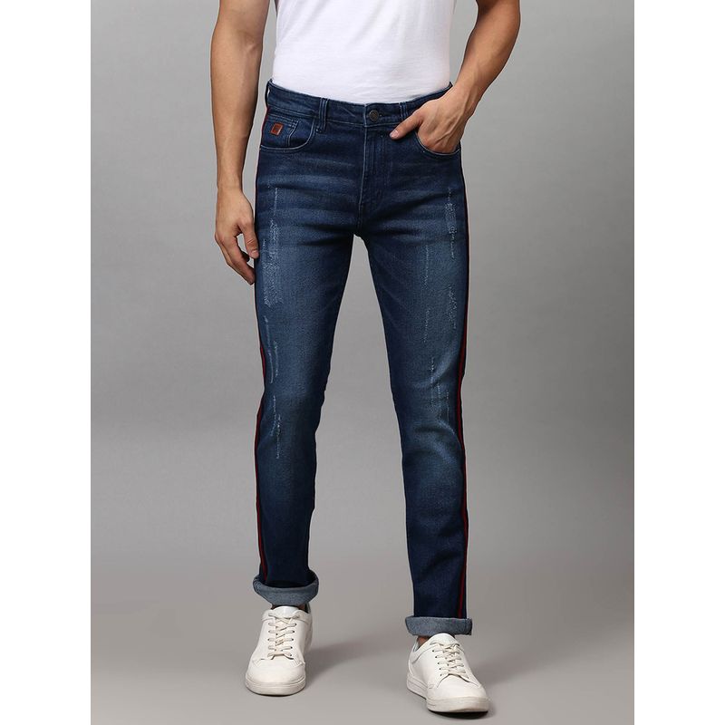 Campus Sutra Men Side Striped Stylish Casual Denim Jeans