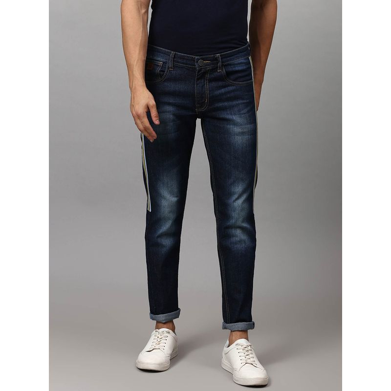 Campus Sutra Men Side Striped Stylish Casual Denim Jeans