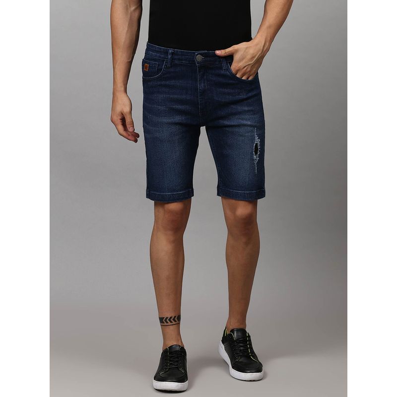CAHOOT Men Front Patch Stylish Casual Denim Shorts (28)