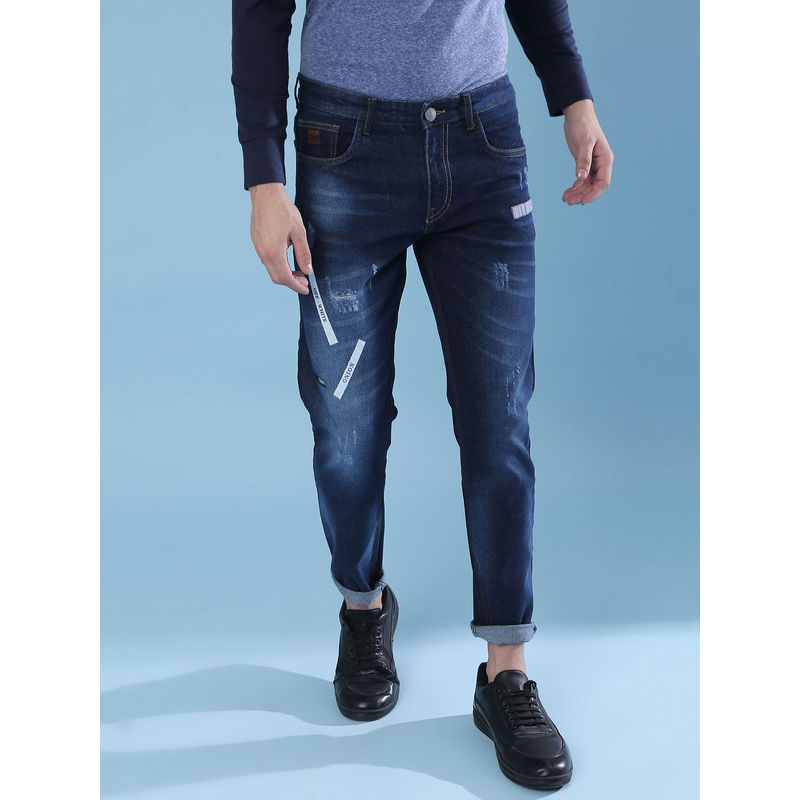 Campus Sutra Men Printed Stylish Casual Denim Jeans (36)