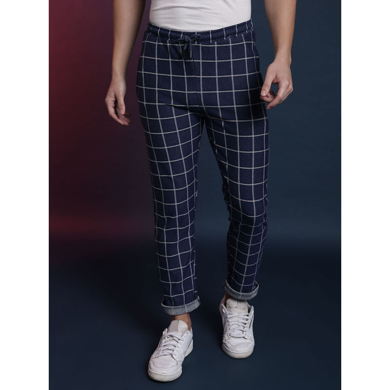 Campus Sutra Men Checks Stylish Casual & Evening Trackpant (S)