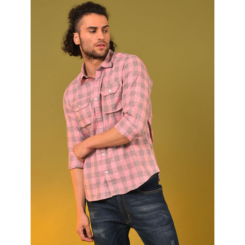 Campus Sutra Men Checkered Stylish Casual Shirts (S)