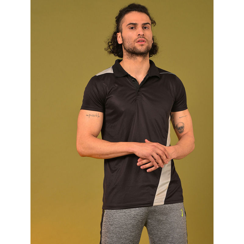 Campus Sutra Men Solid Stylish Active and Sports Polo T-Shirts (S)