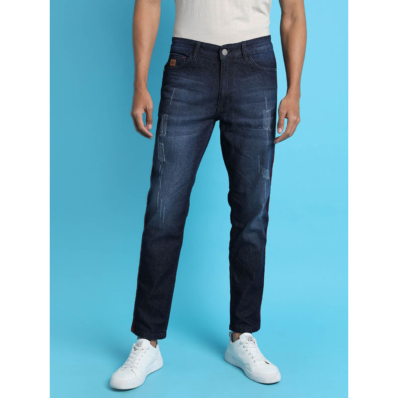 Campus Sutra Men Side Striped Stylish Denim Jeans (30)