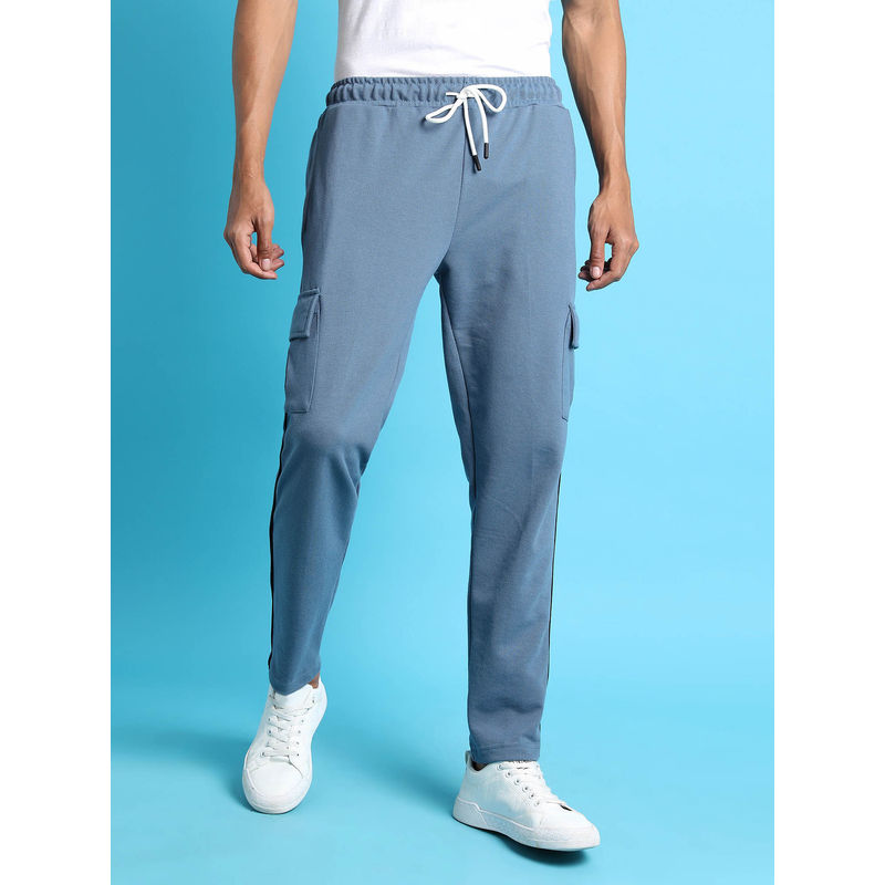 Campus Sutra Men Solid Side Pockets Stylish Evening and Sports Trackpant (S)