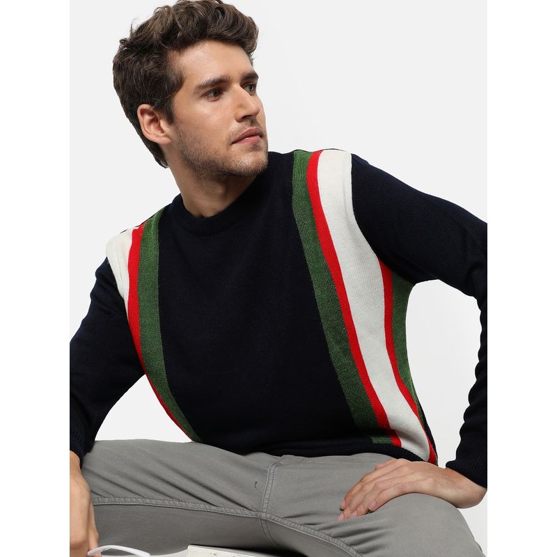 CAHOOT Striped Full Sleeve Stylish Sweaters (XL)