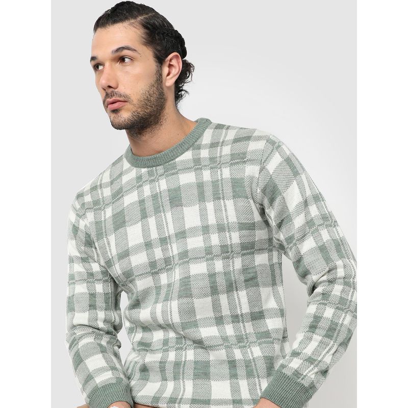 Campus Sutra Men Stylish Checks Casual Sweaters (L)