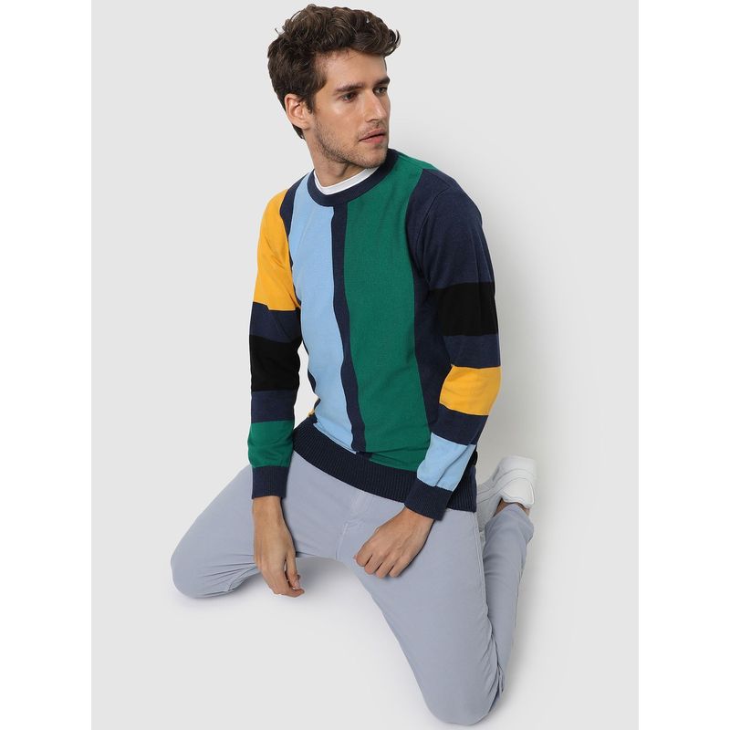 Campus Sutra Men Stylish Colorblocked Casual Sweaters (XL)