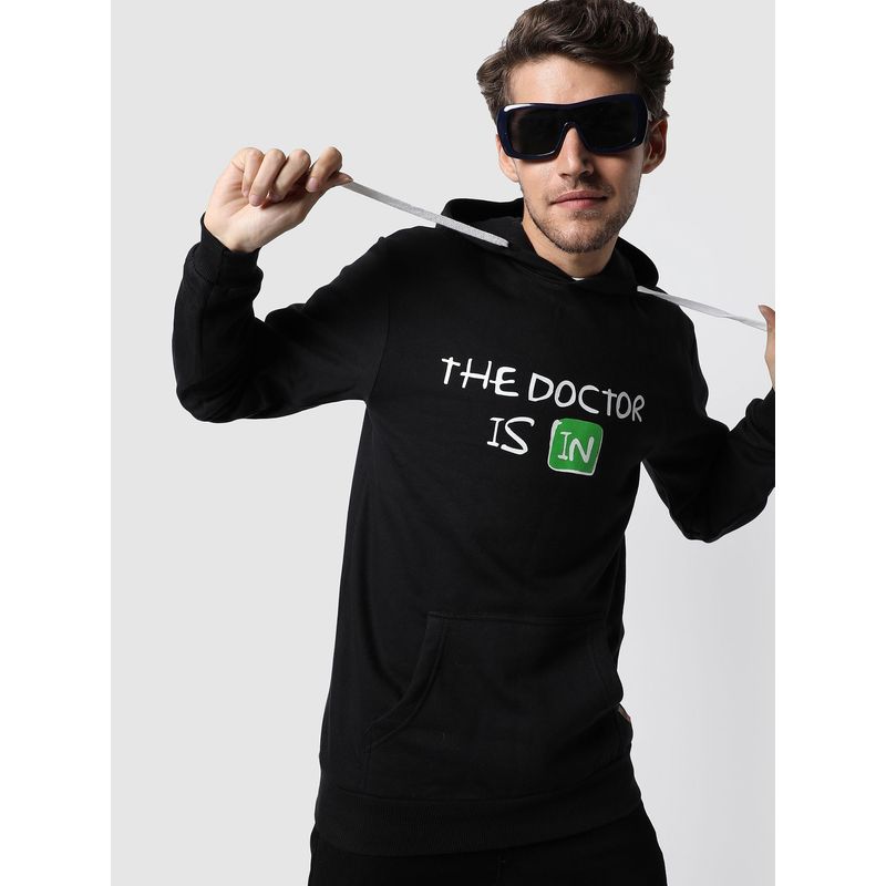 Campus Sutra Men Printed Stylish Casual Hooded Sweatshirts (S)