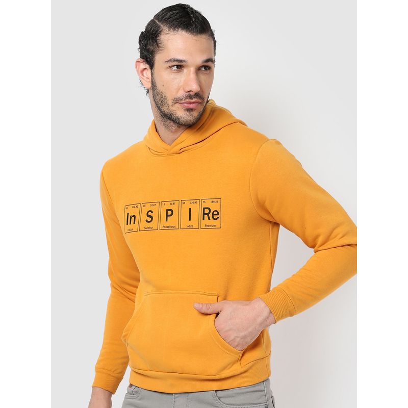Campus Sutra Printed Full Sleeve Hooded Sweatshirt (S)