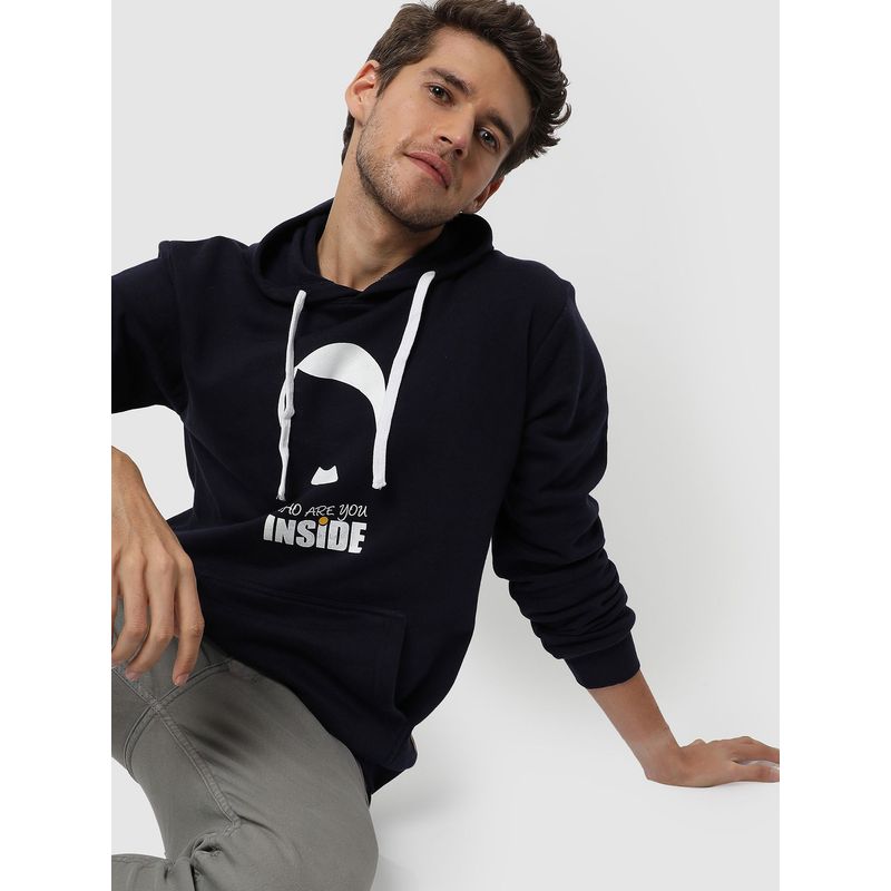 Campus Sutra Men Printed Stylish Hooded Sweatshirts (S)