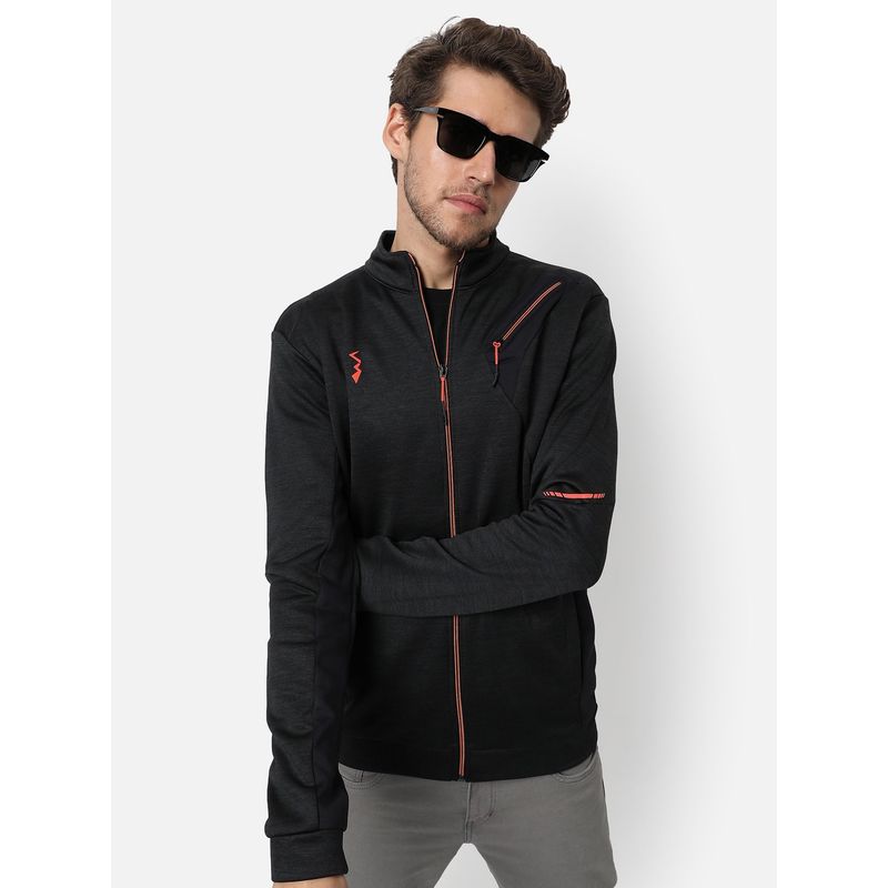 Campus Sutra Solid Full Sleeve Solid Sports Jacket (S)