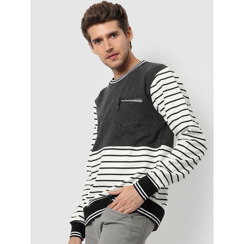 Campus Sutra Men Colorblock Sweatshirt (S)