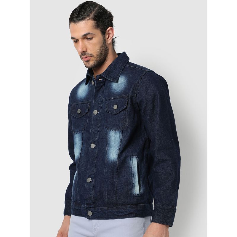 Campus Sutra Men Stylish Casual Denim Jacket (L)