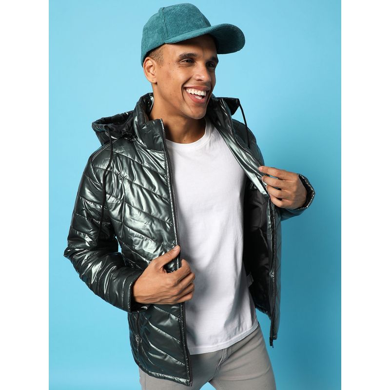 Campus Sutra Stylish Solid Winter Casual Heavy Jacket (L)