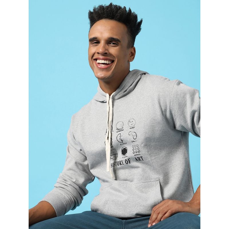 Campus Sutra Men Printed Hooded Sweatshirt (M)