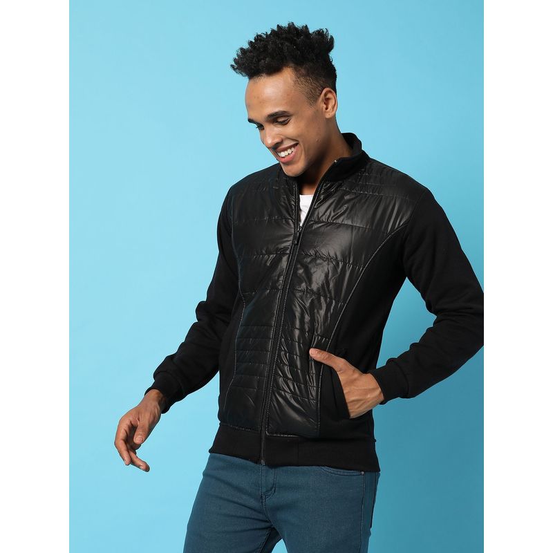 Campus Sutra Men Solid Zipper Bomber Jacket (XL)