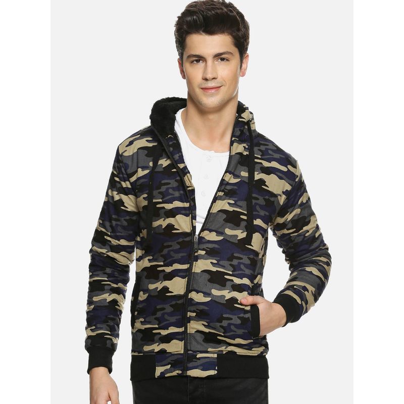 Campus Sutra Brown Self Design Jacket (L)