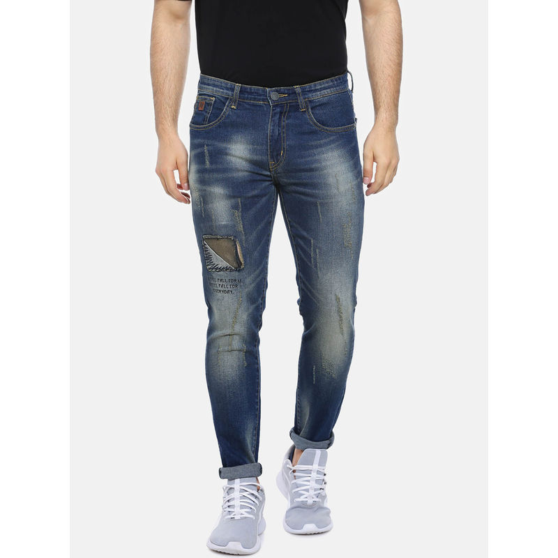 Campus Sutra Men Classic Slim Fit Blue Jeans (36)