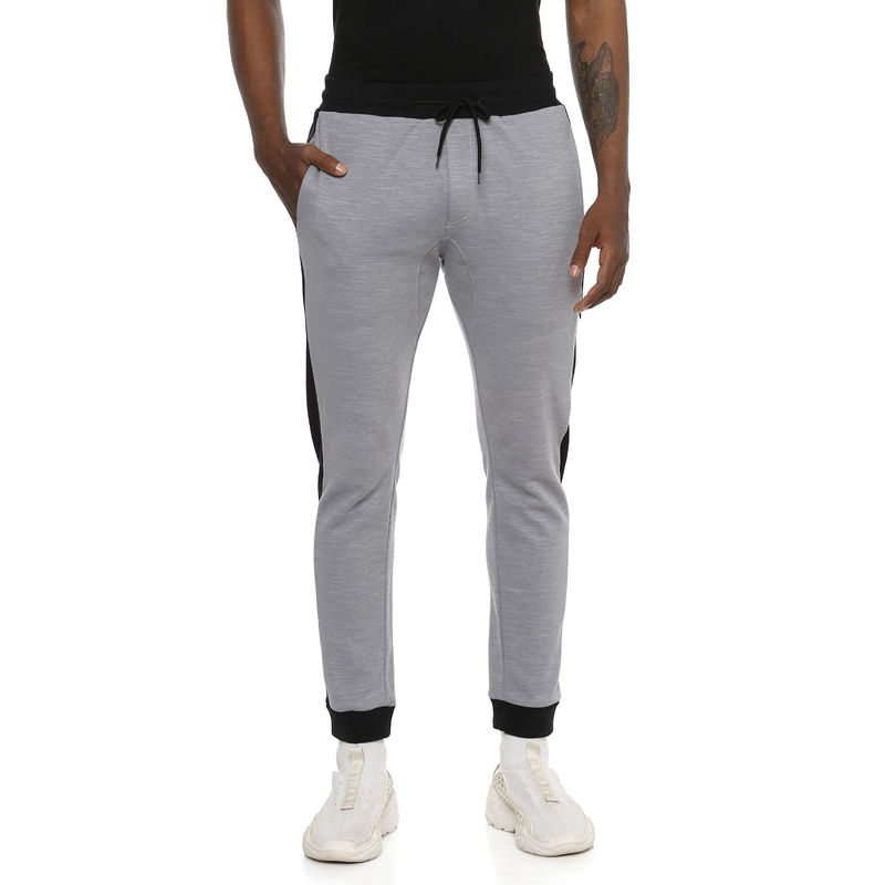 Campus Sutra Men Solid Grey Casual Joggers (XL)