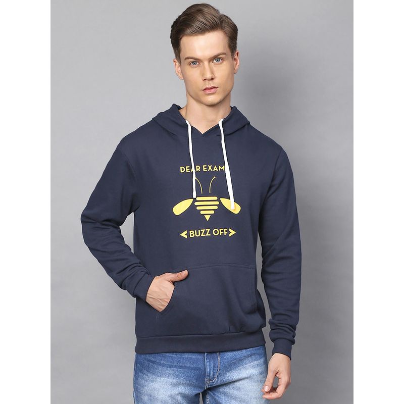 Campus Sutra Men Printed Full Sleeve Stylish Casual Hooded Sweatshirt (S)