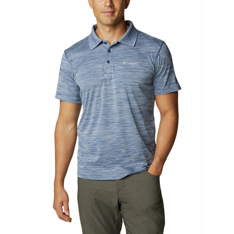 Columbia Mens Blue Omni-Freeze Zero Rules Polo Tshirt (M)
