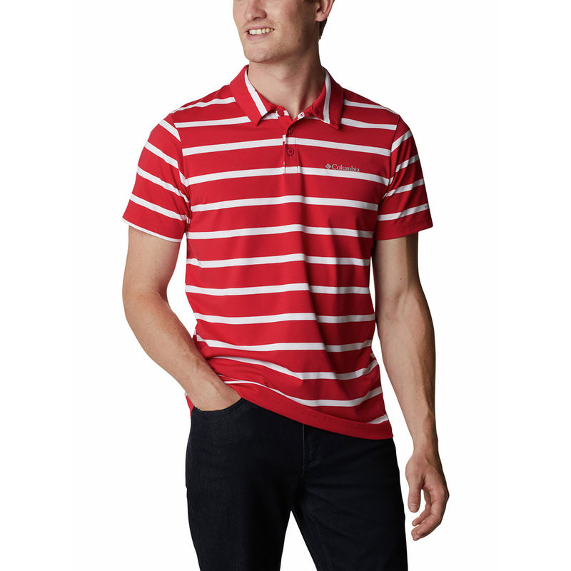 Columbia Mens Red Omni-Wick Sun Trek Polo Tshirt (S)