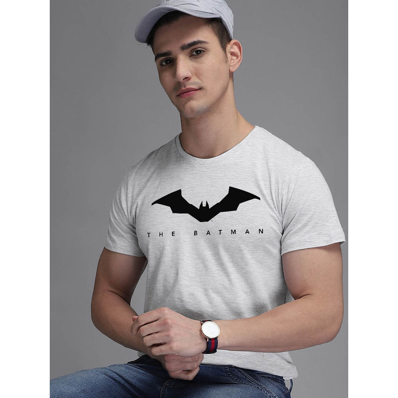 Free Authority The Batman Printed Grey Tshirt For Men (S)