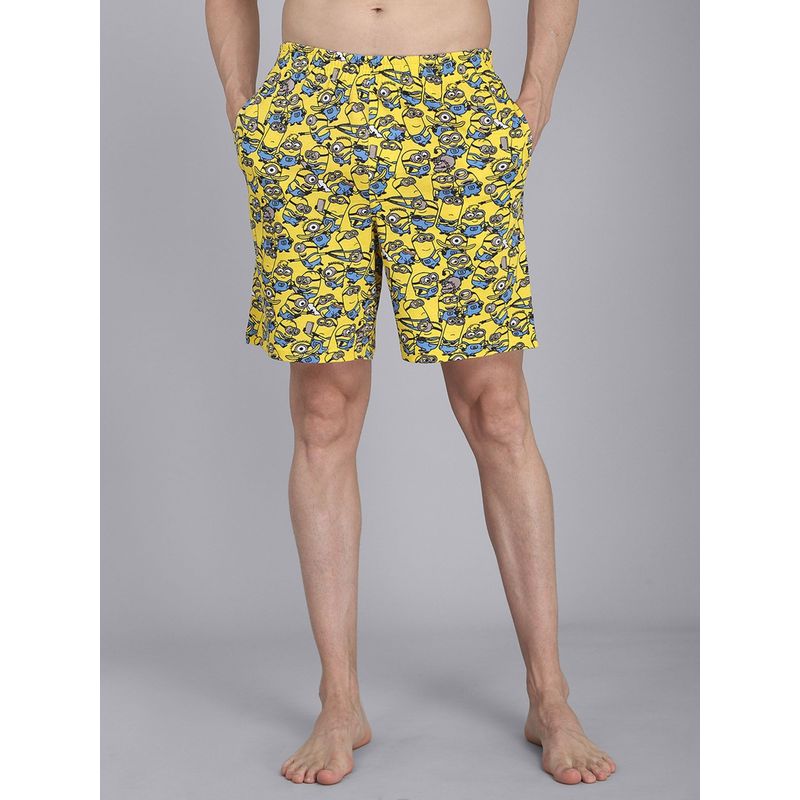 Free Authority Yellow Minions Printed Boxers For Men (S)