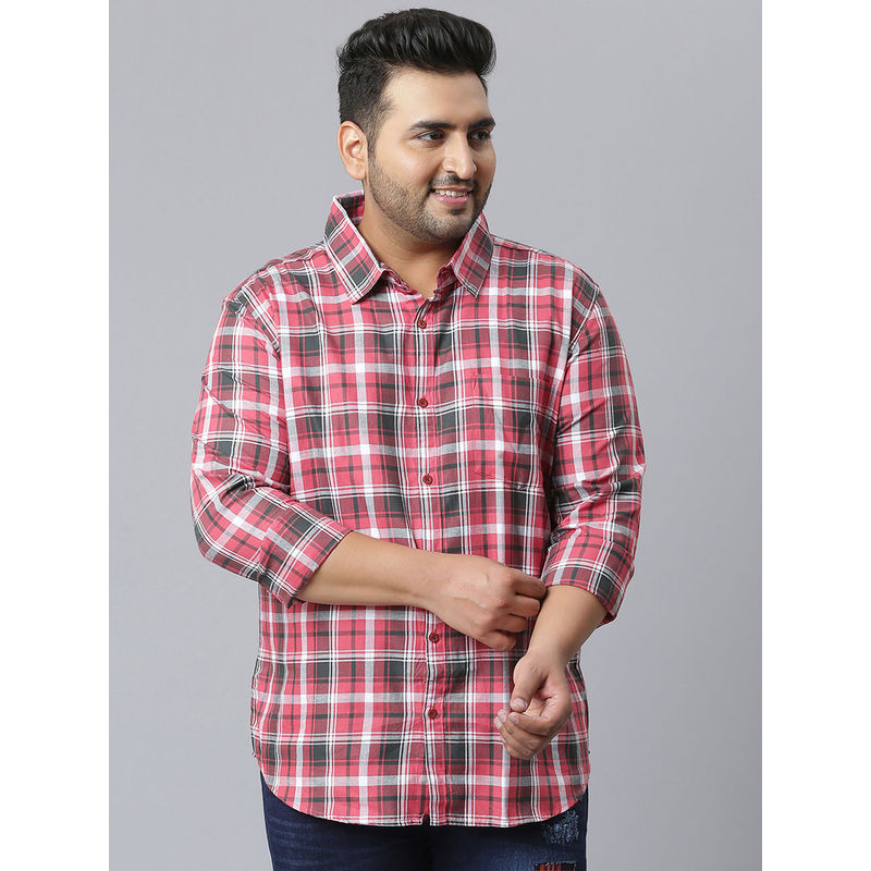 Instafab Plus Men Checks Stylish Full Sleeve Casual Shirts (6XL)