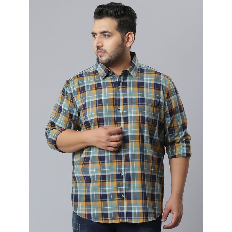 Instafab Plus Men Checks Stylish Full Sleeve Casual Shirts (6XL)