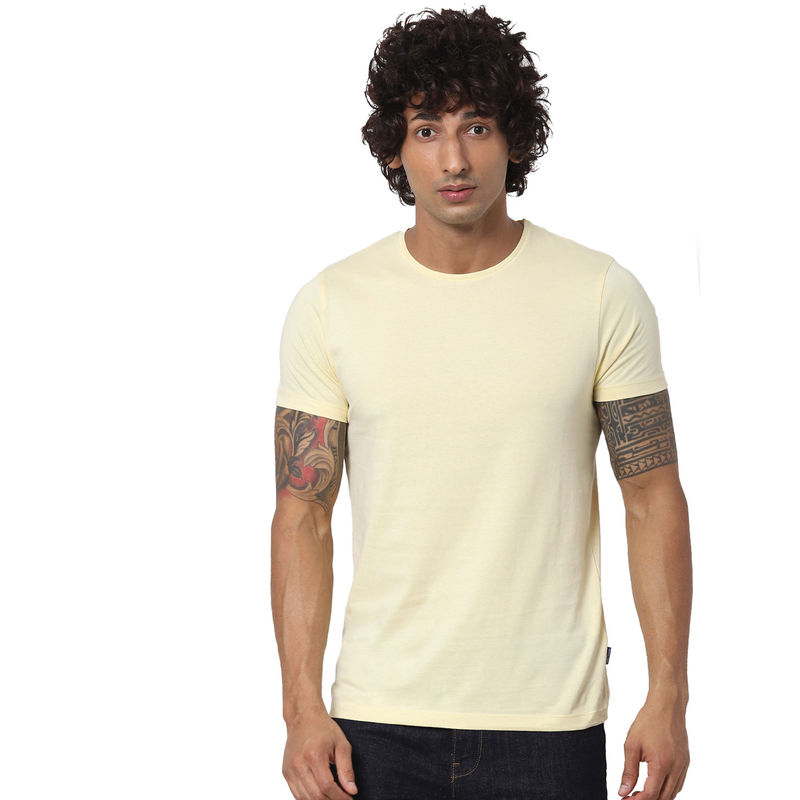 Jack & Jones Light Yellow Crew Neck T-shirt (S)