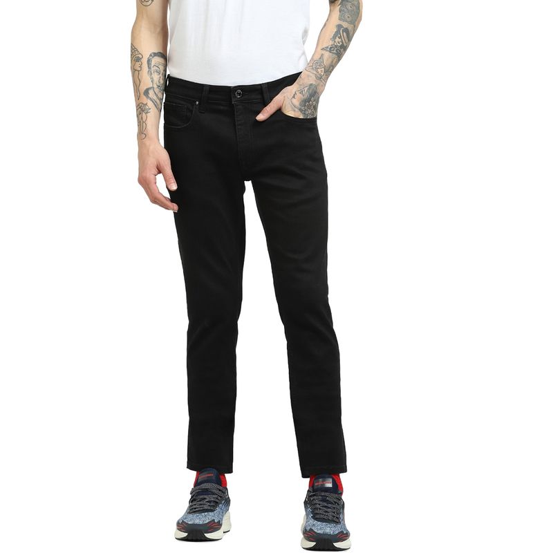 Jack & Jones Black Low Rise Ben Skinny Jeans -34