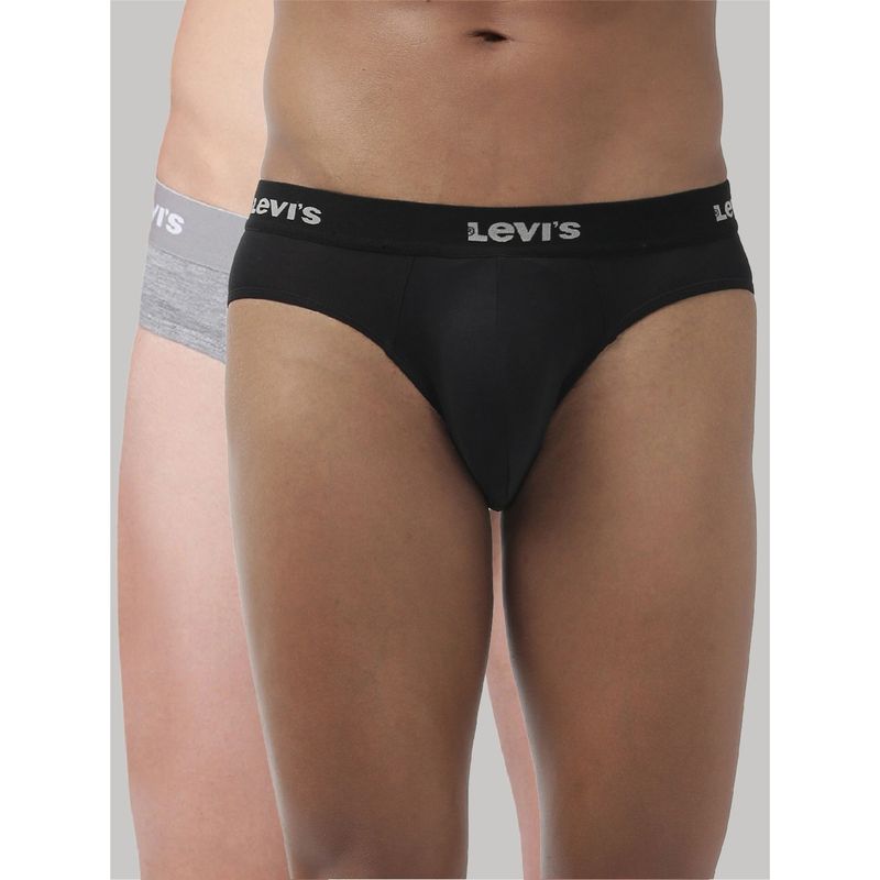 Levi's Men Cotton 100 Ca Solid Neo Brief Snug Fit (Pack Of 2) Multi-Color (M)