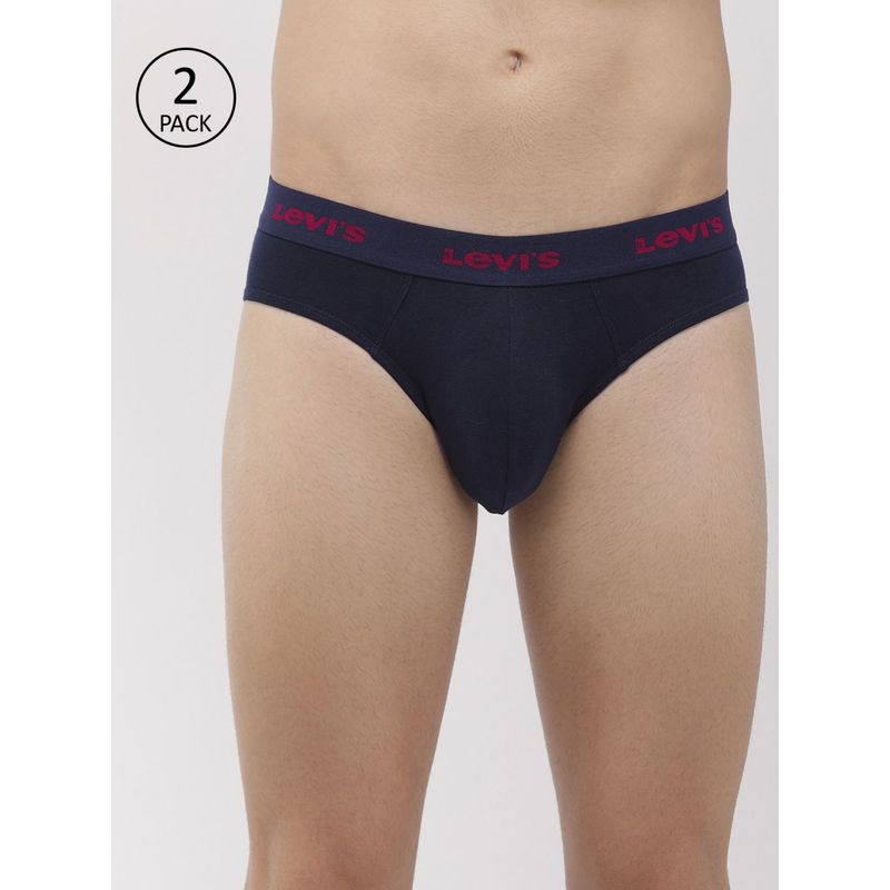 Levi's Men Cotton 100 Ca Solid Neo Brief Snug Fit (Pack Of 2) Multi-Color (XL)