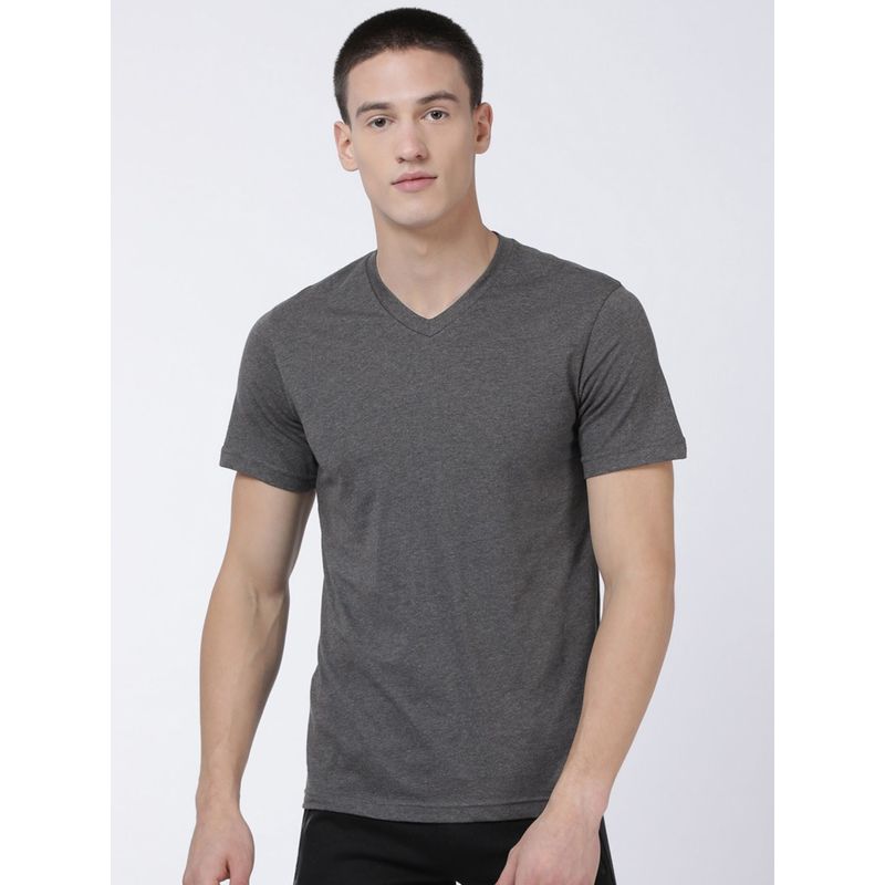 Levi's Men Ultra-Soft Cotton 300 Ls Classic V Neck Solid T-Shirt Grey (XL)
