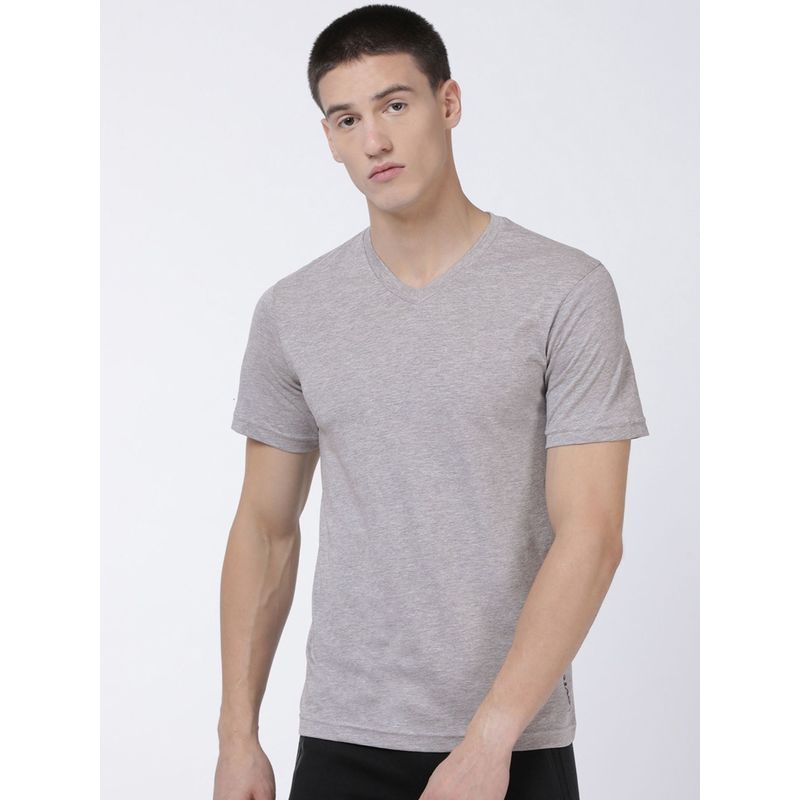Levi's Men Ultra-Soft Cotton 300 Ls Classic V Neck Solid T-Shirt Grey (XL)