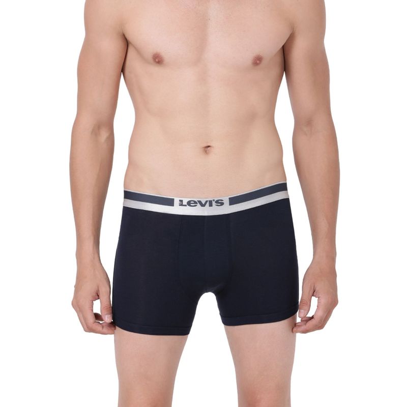Levi's Men Ultra-Soft Supima Cotton Tencel Lycra 300 Ls Solid Prime Brief Blue (L)